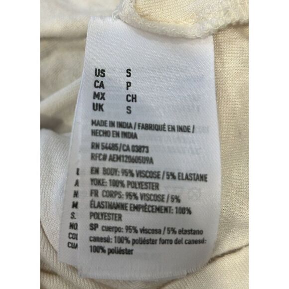 American Eagle Outfitters AEO Cream Embroidered Cami Top Small - Picture 3 of 5